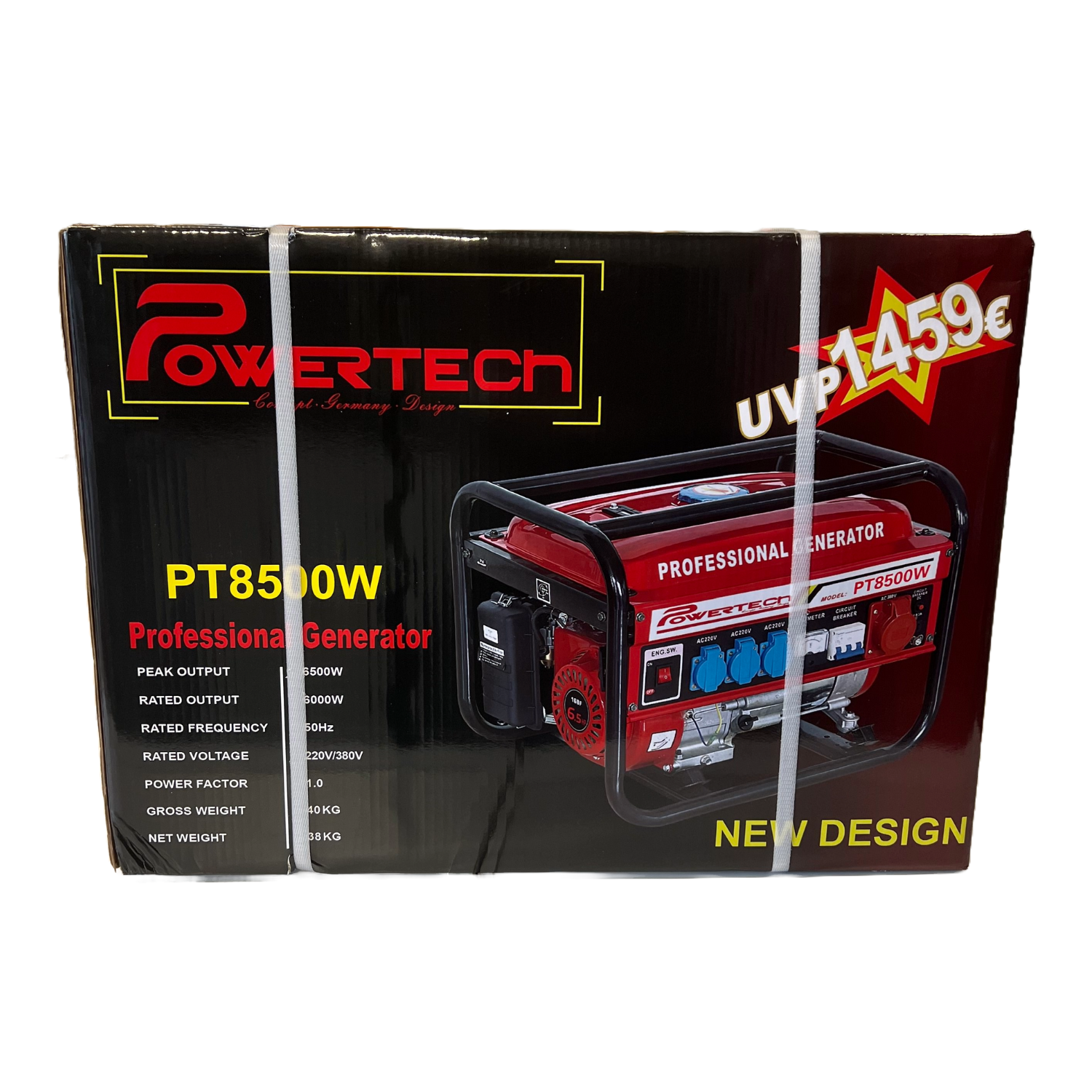 PowerTech PT8500W – 6500W / 6.5 KW Benzin Generator